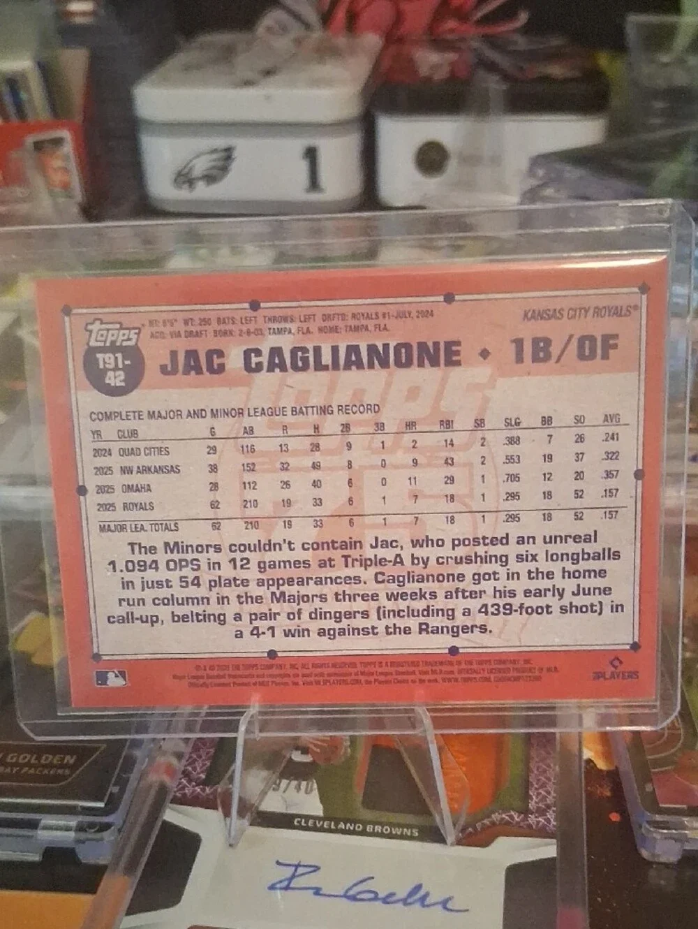 2025 Cracked Foil Jac Caglianone Tops Rookie 75th Anniversary